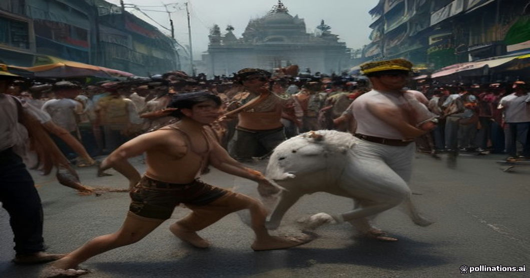 Kolkata police managing Durga immersion