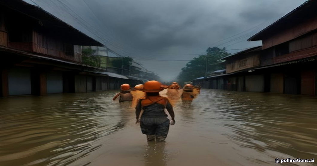 Kerala flooded streets rescue teams