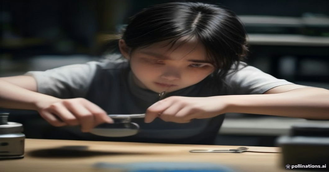 iPhone Duo owner inspecting screen