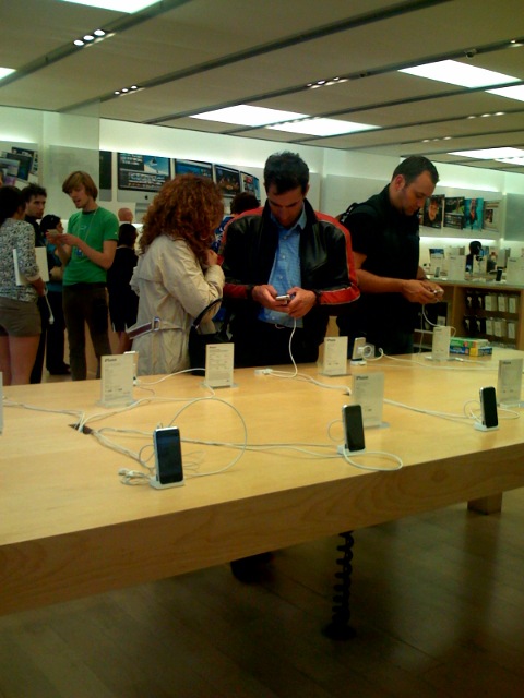 Apple retail store interior customers