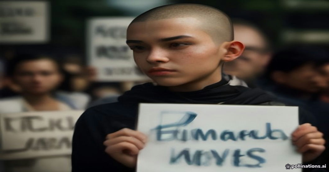 child with shaved head protest Kerala
