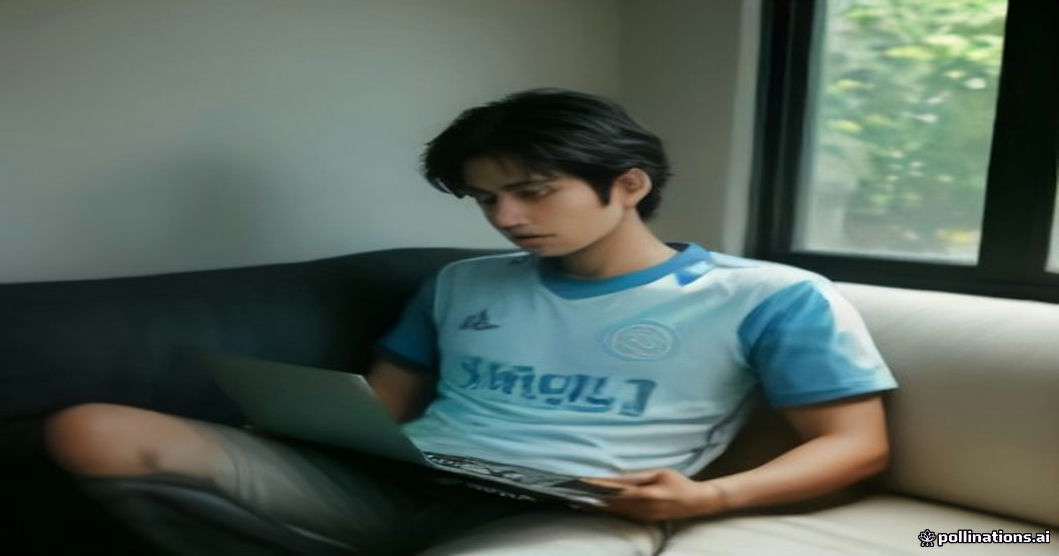 Indian fans watching MLS on laptop