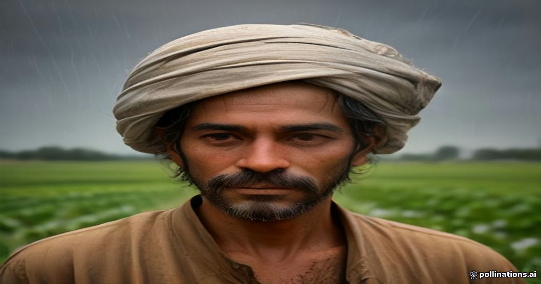 Rajasthan farmers checking crops in rain