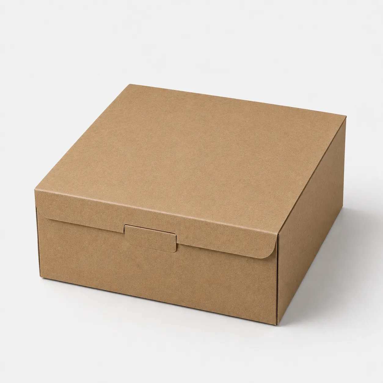 Top view of 8x8 inch brown kraft cake box for bakery packaging