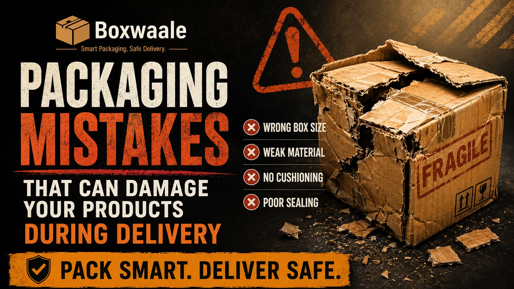 Packaging Mistakes That Can Damage Your Products During Delivery by Boxwaale