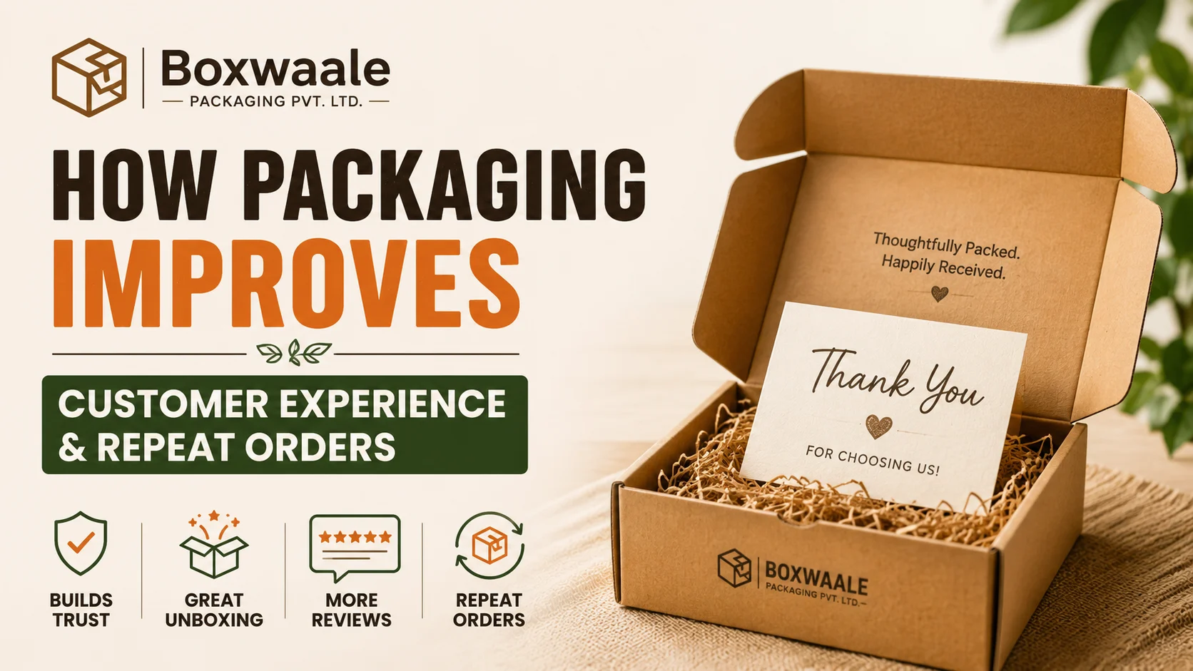 How Packaging Improves Customer Experience and Repeat Orders by Boxwaale