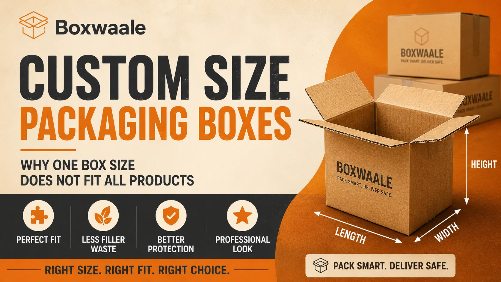 Custom Size Packaging Boxes: Why One Box Size Does Not Fit All Products by Boxwaale