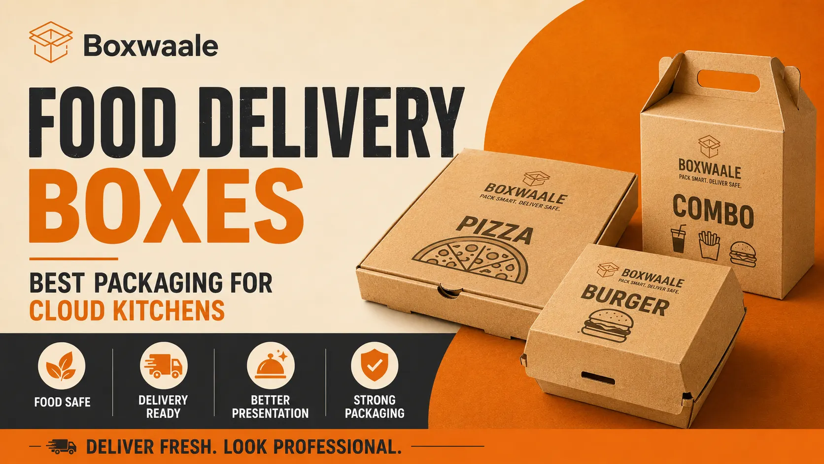 Best food delivery packaging boxes for cloud kitchens by Boxwaale