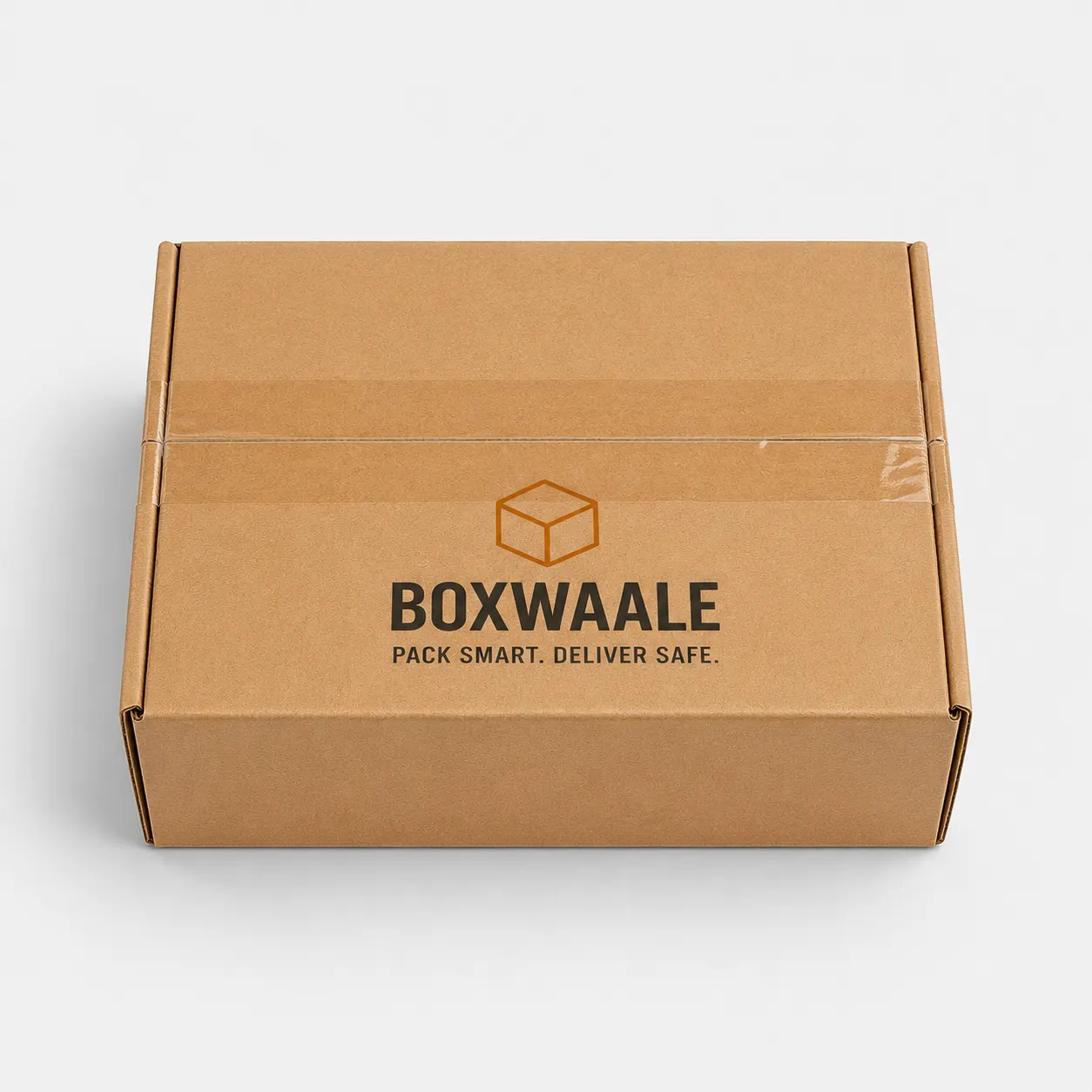 Open custom printed courier box for branded packaging