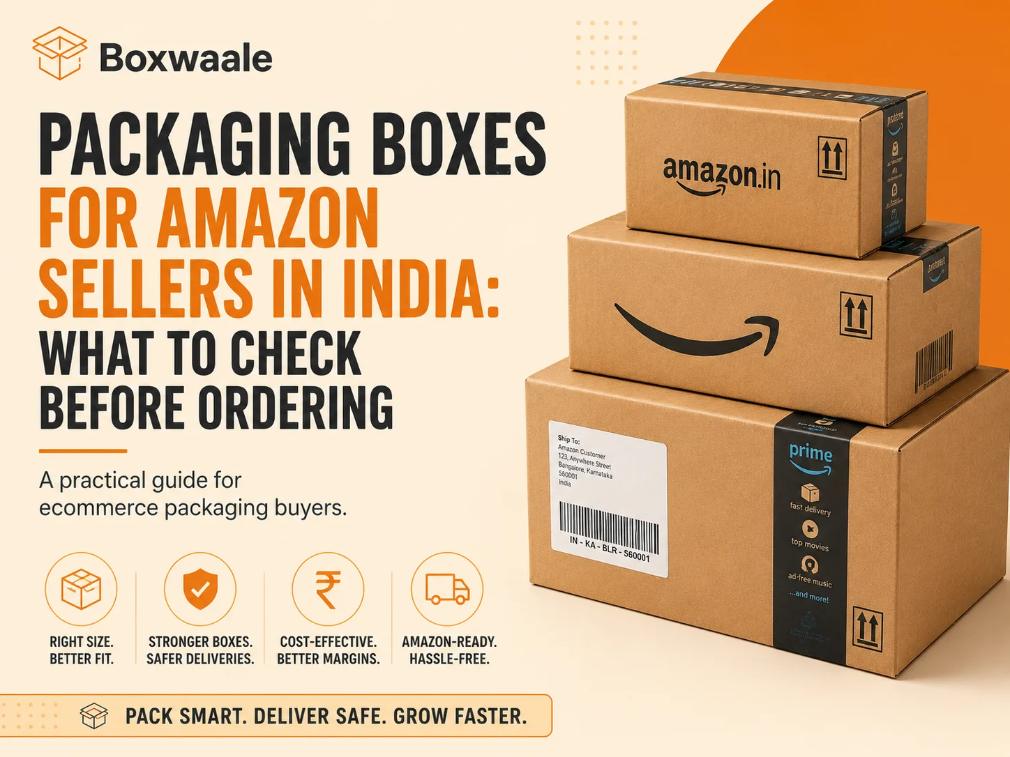 Packaging Boxes for Amazon Sellers in India: What to Check Before Ordering Packaging Boxes for Amazon Sellers in India: What to Check Before Ordering by Boxwaale