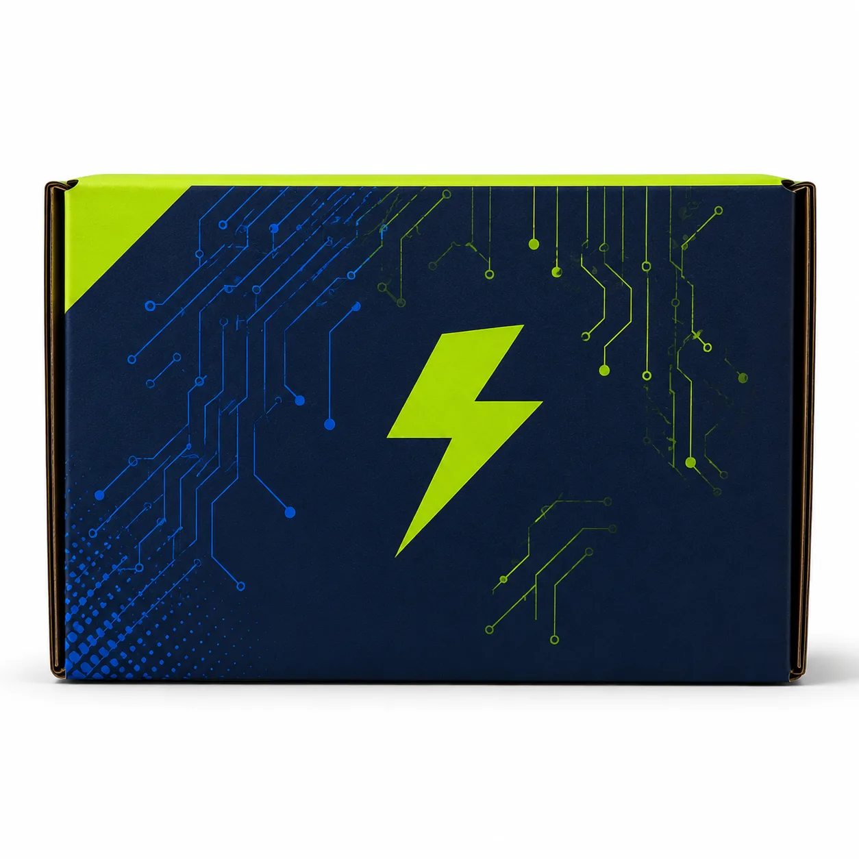 Side Profile of 7x5x3 inch printed electronics accessory box by Boxwaale