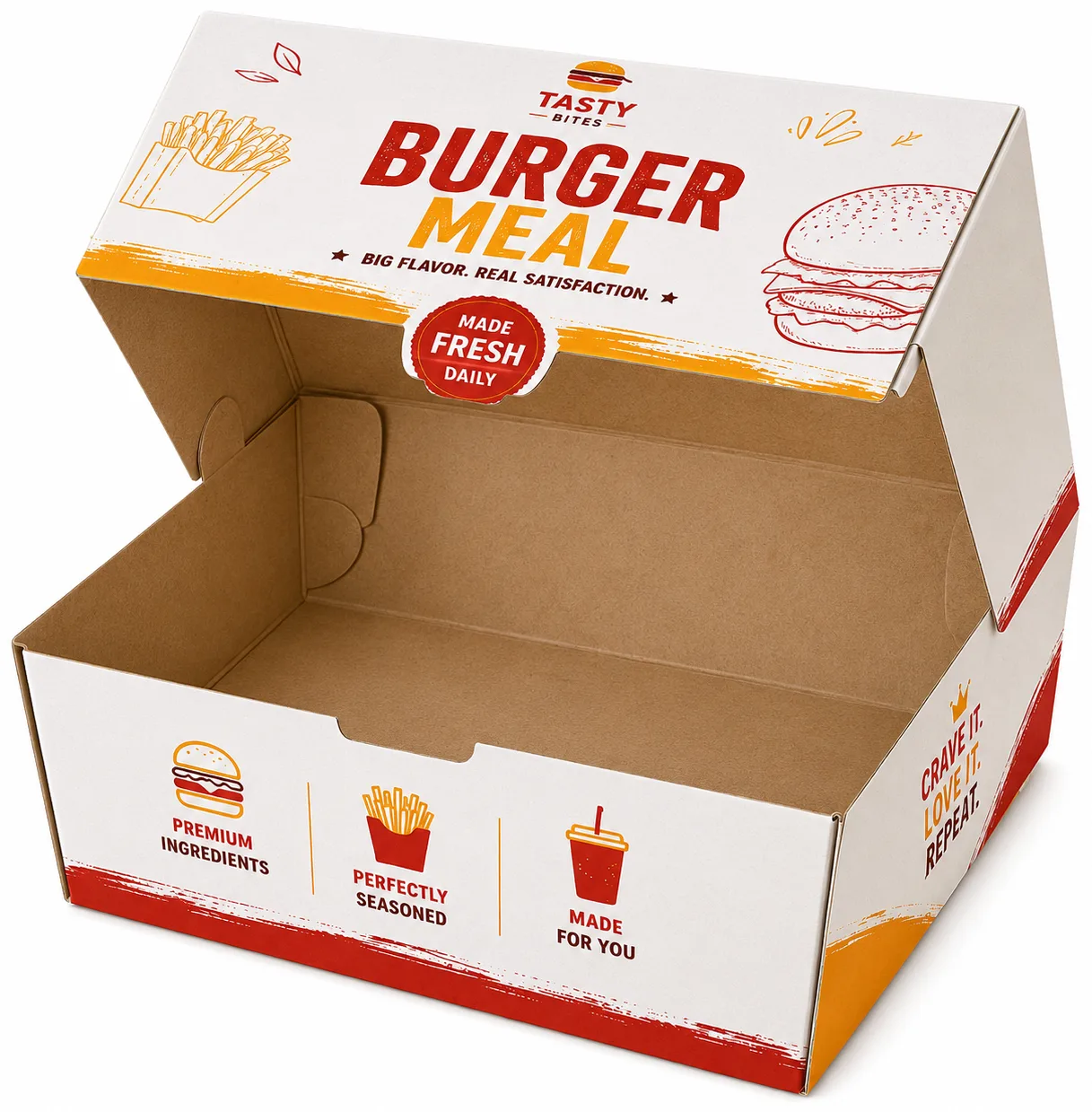 Open Interior of 8x6x3 inch white e-commerce mailer box by Boxwaale