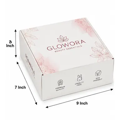 9x7x3 inch white makeup kit box with 9x7x3 inch dimensions by Boxwaale