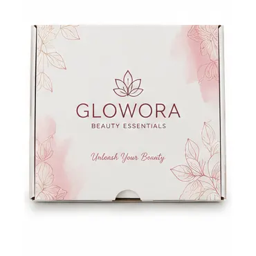 Front Angle of 9x7x3 inch white makeup kit box by Boxwaale