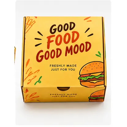 Open Interior of 5x5x3 inch printed burger box by Boxwaale