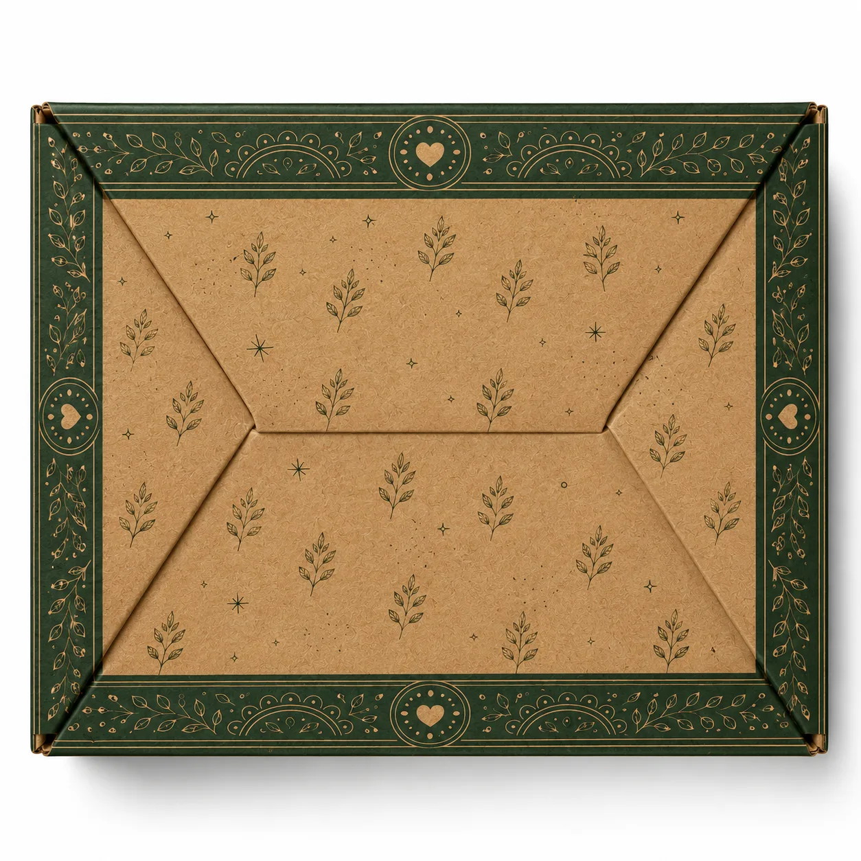 Open Interior of 12x10x5 inch brown monthly subscription box by Boxwaale