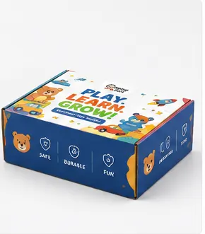 Top View of 12x10x5 inch brown monthly subscription box by Boxwaale