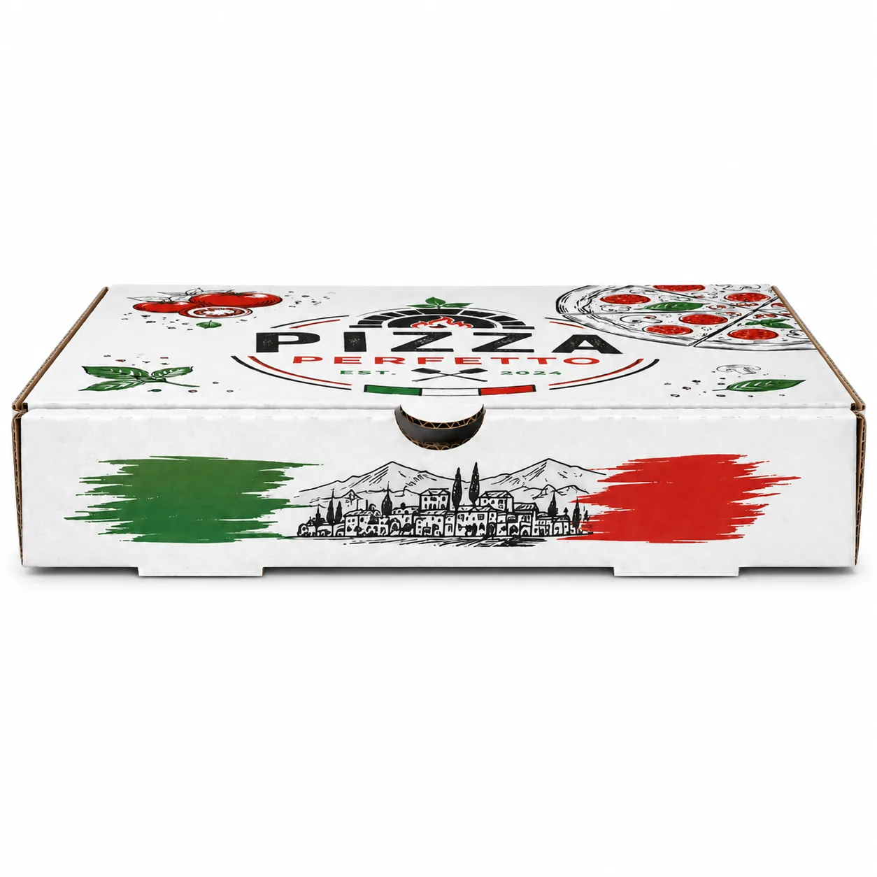 Open Interior of 10 inch white pizza box by Boxwaale