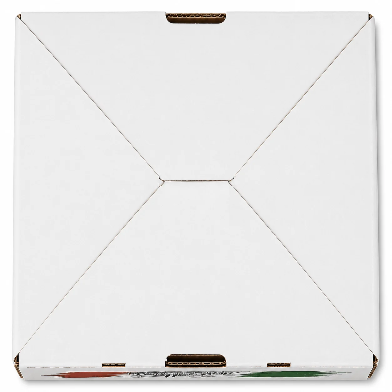 Top View of 10 inch white pizza box by Boxwaale