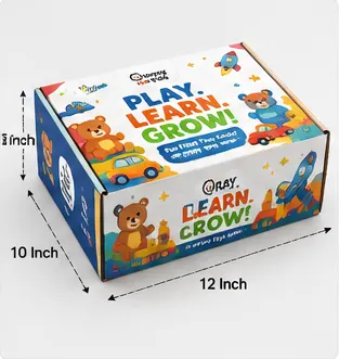 12x10x5 inch printed kids toy box with 12x10x5 inch dimensions by Boxwaale