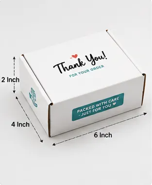 6x4x2 inch white corrugated mailer box with 6x4x2 inch dimensions by Boxwaale