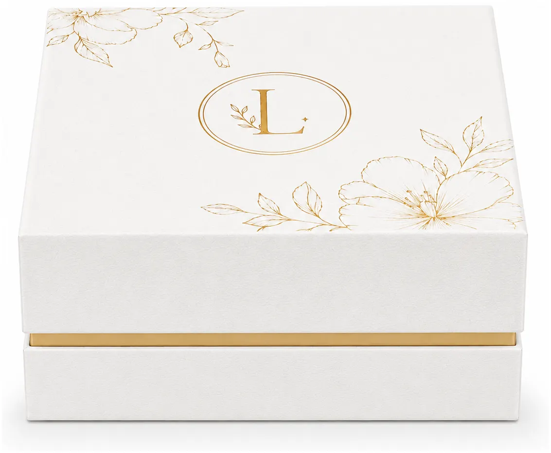 Top View of 4x4x2 inch white jewellery box by Boxwaale