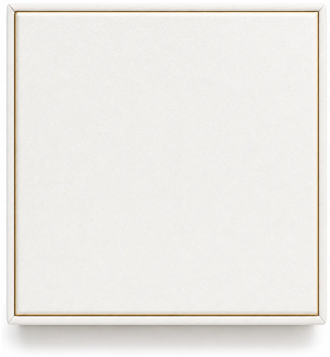 Side Profile of 4x4x2 inch white jewellery box by Boxwaale