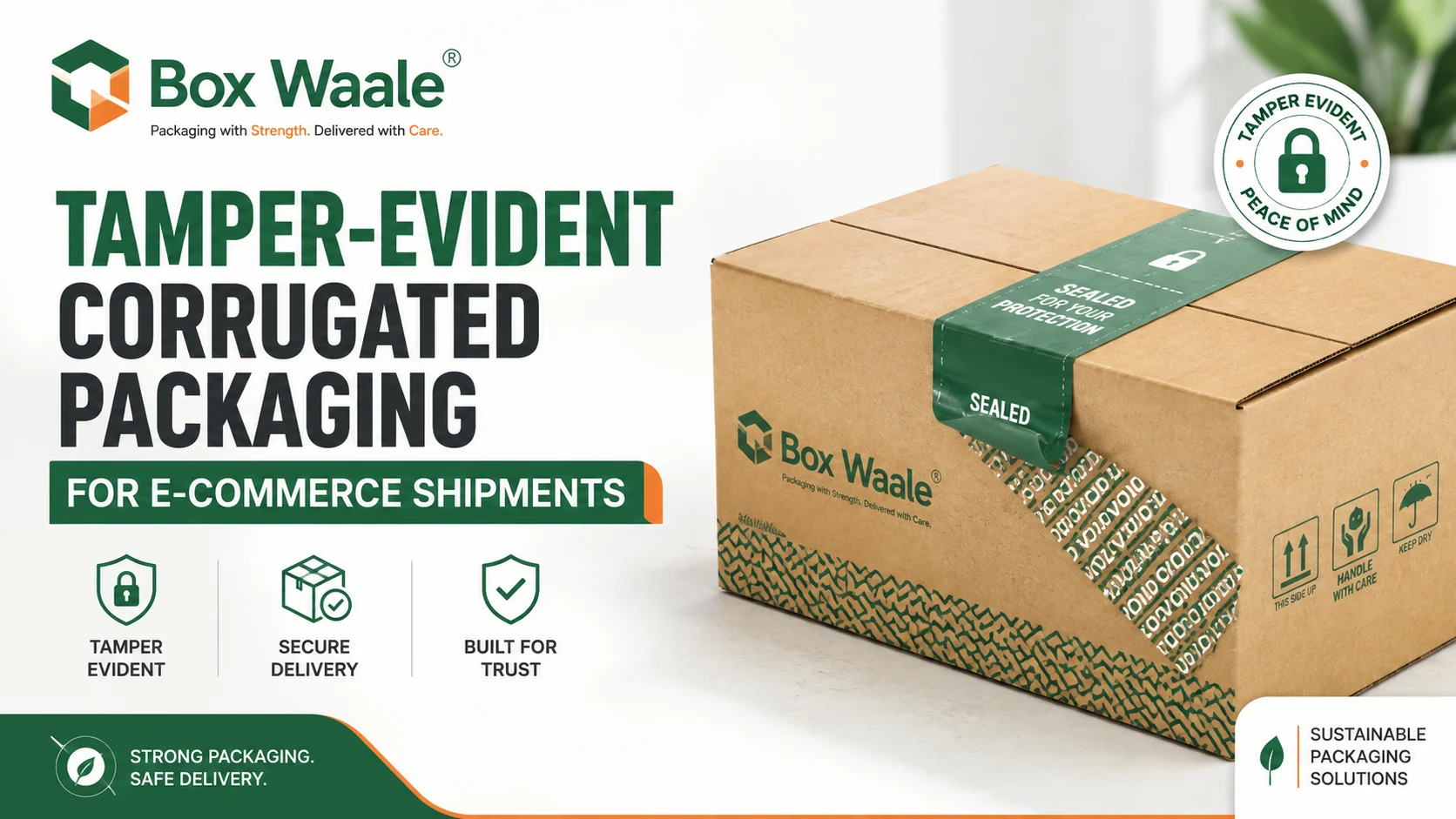 Tamper-Evident Corrugated Packaging for E-commerce Shipments Tamper-Evident Corrugated Packaging for E-commerce Shipments by Boxwaale