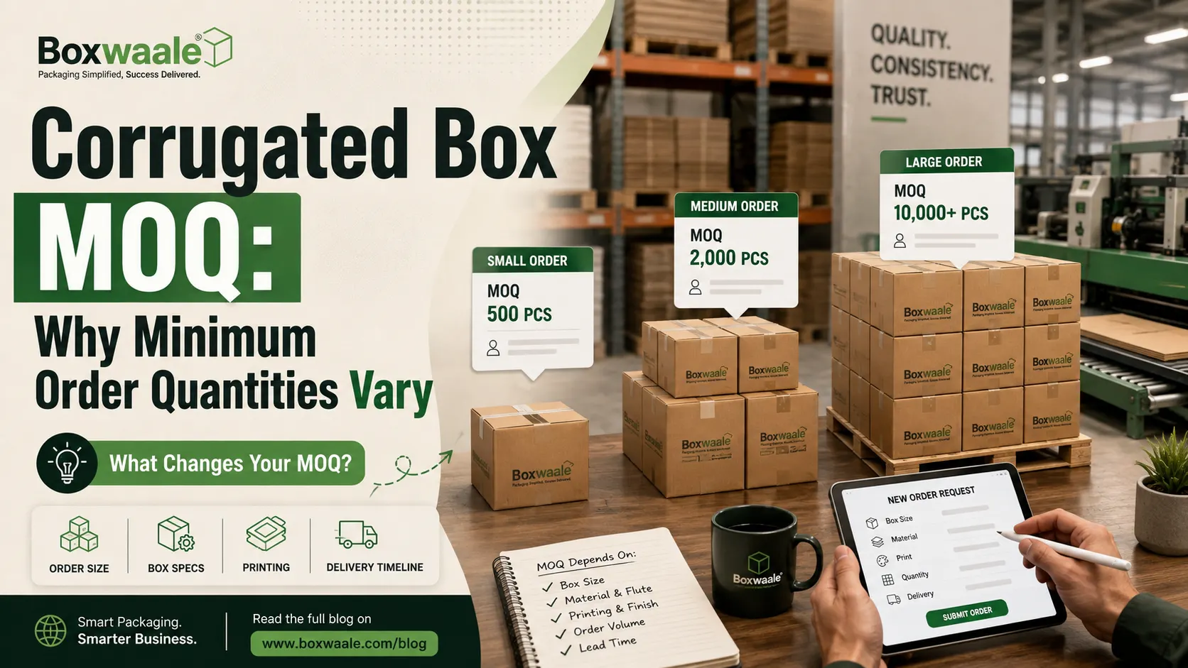 Corrugated Box MOQ: Why Minimum Order Quantities Vary Corrugated Box MOQ: Why Minimum Order Quantities Vary by Boxwaale