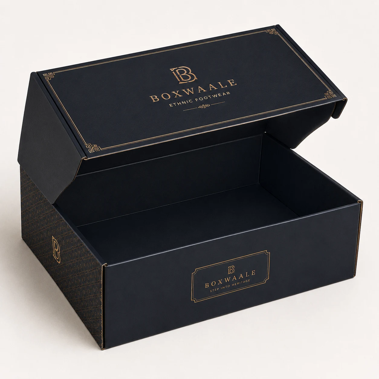 Open Interior of 16x12x6 inch printed boot box by Boxwaale