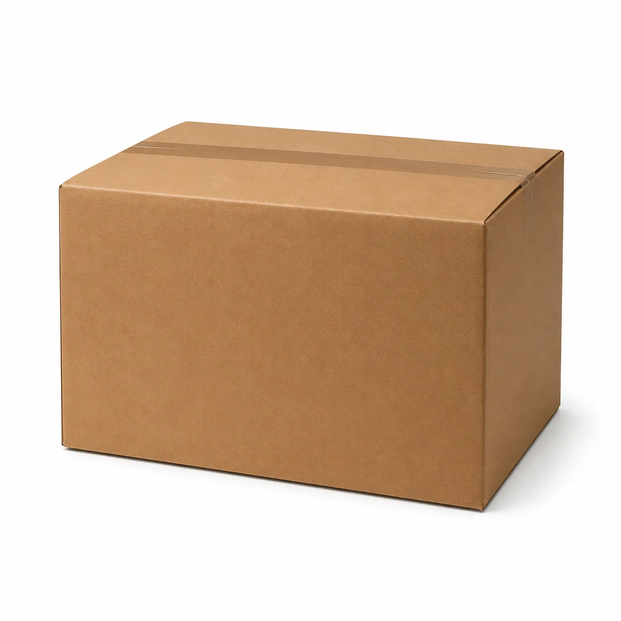 Side view of 8.75x13.5x10 inch brown corrugated shipping carton