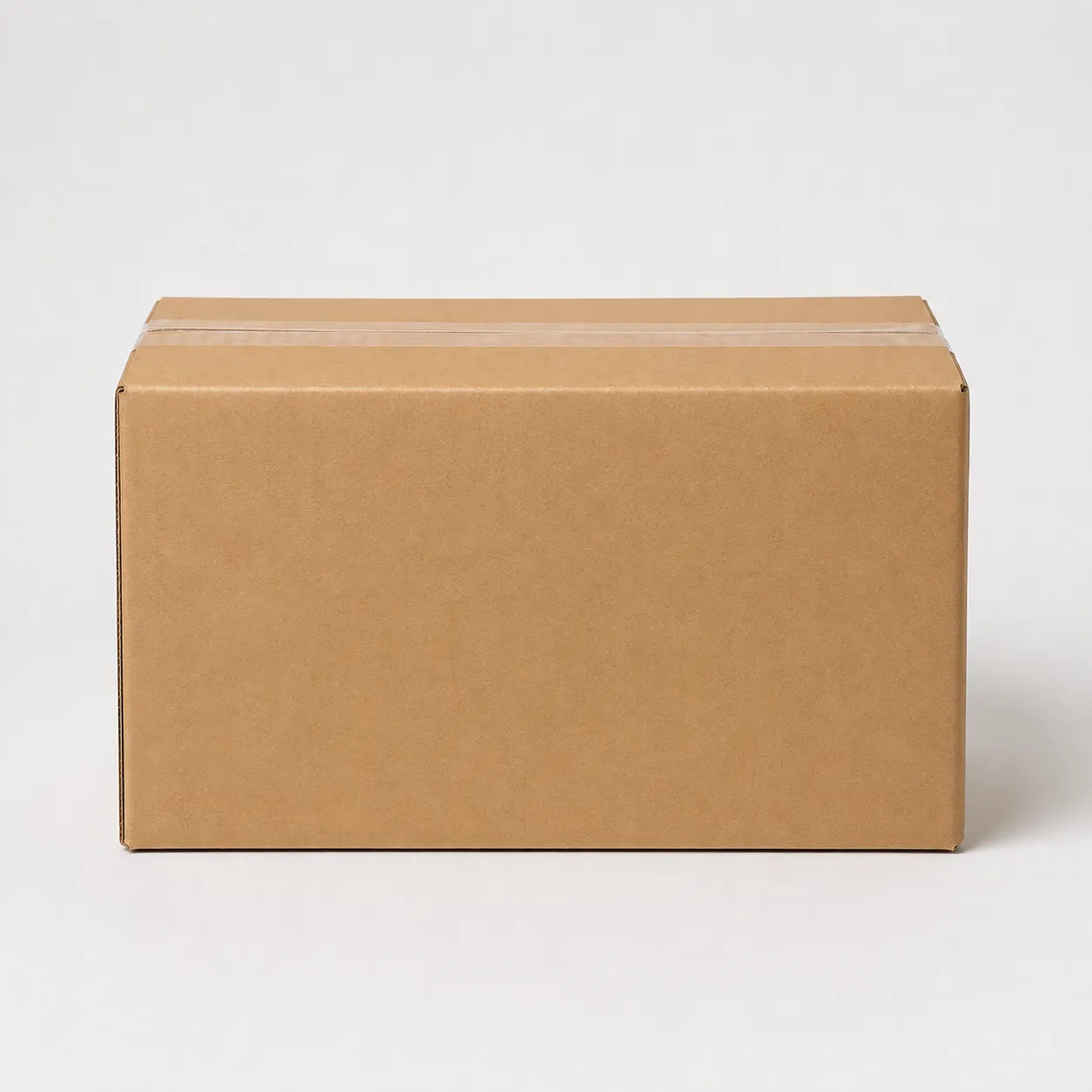 Side view of 5.75x13.5x8.75 inch brown corrugated shipping carton