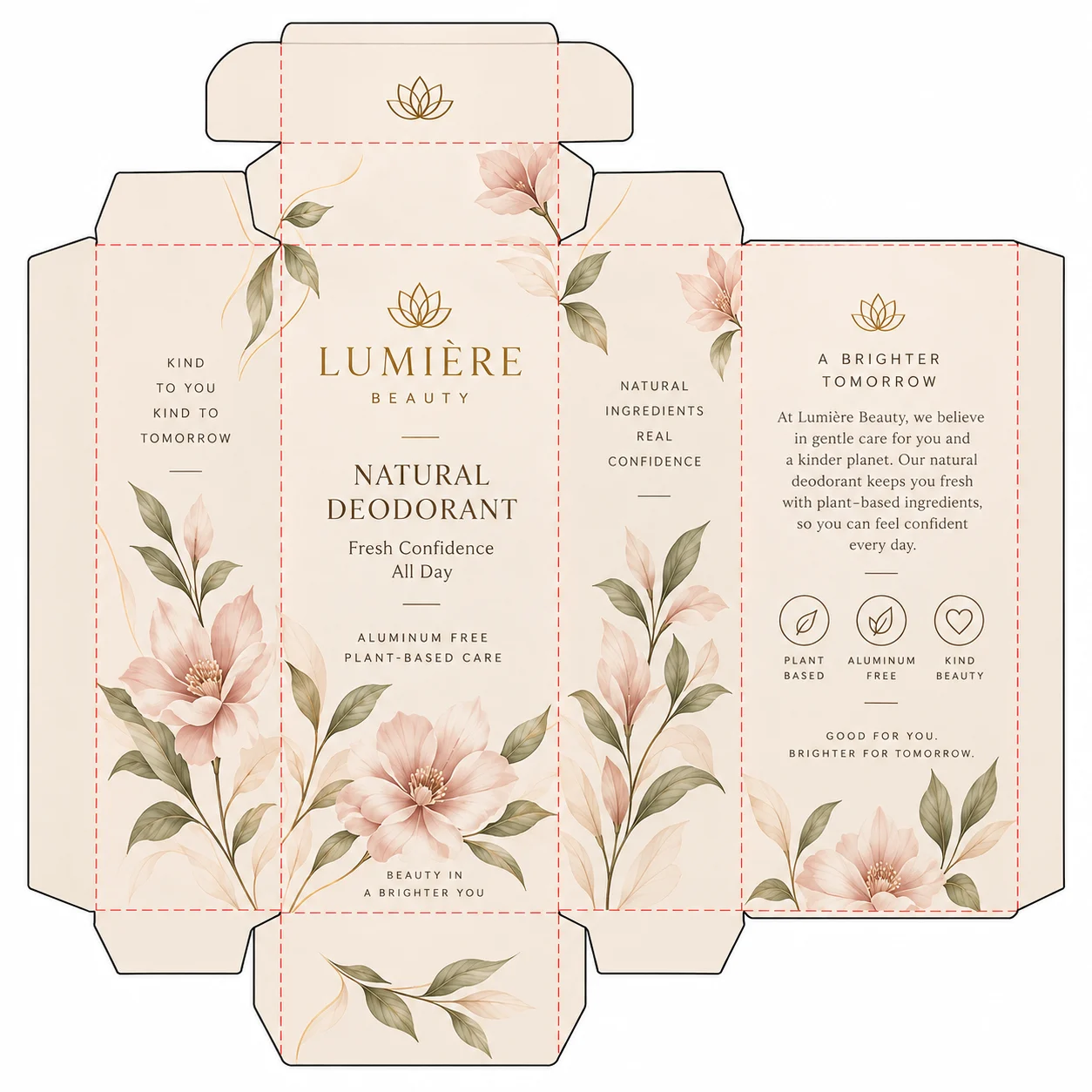 Open View of custom printed deodorant sheet box by Boxwaale