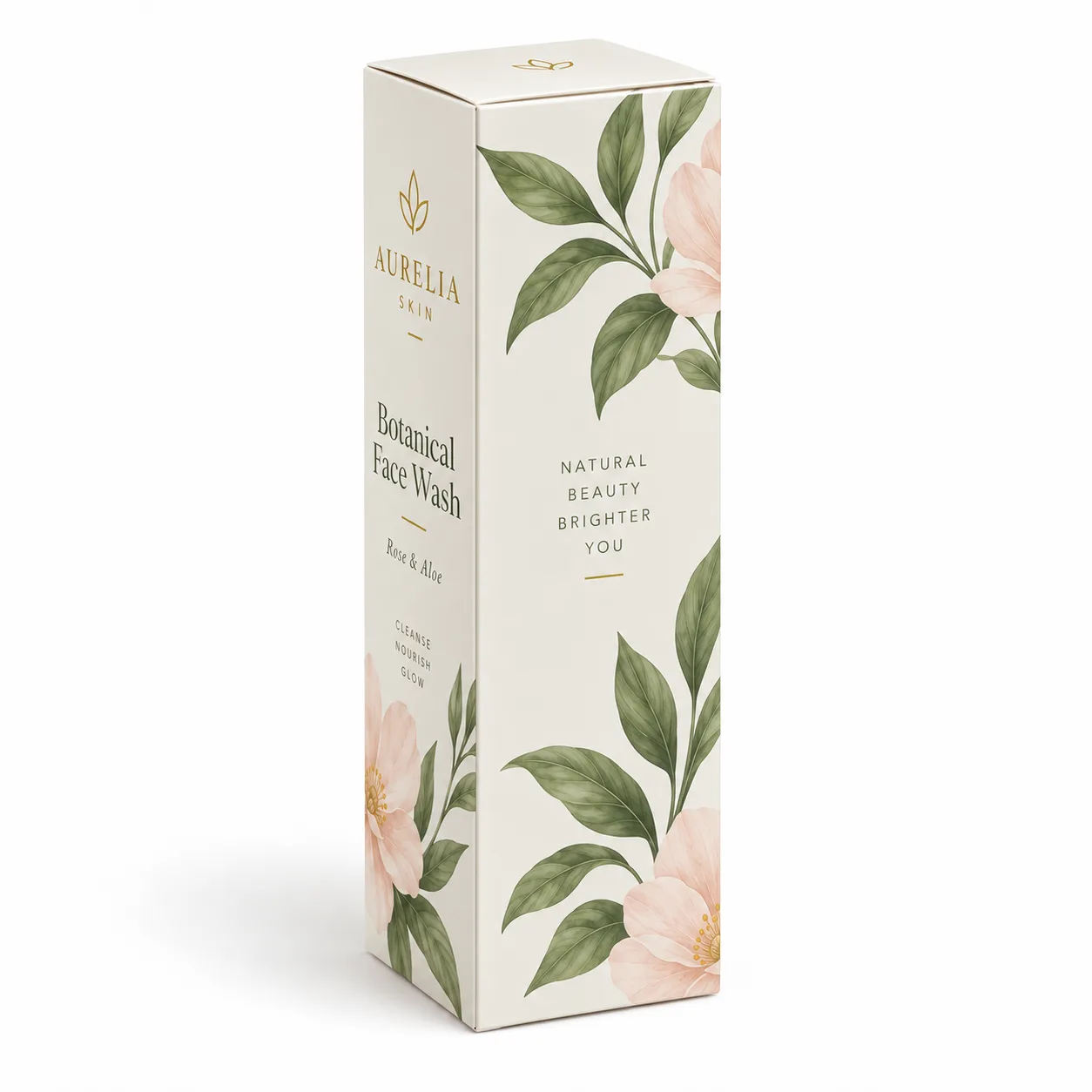 Side View of custom printed face wash sheet box by Boxwaale