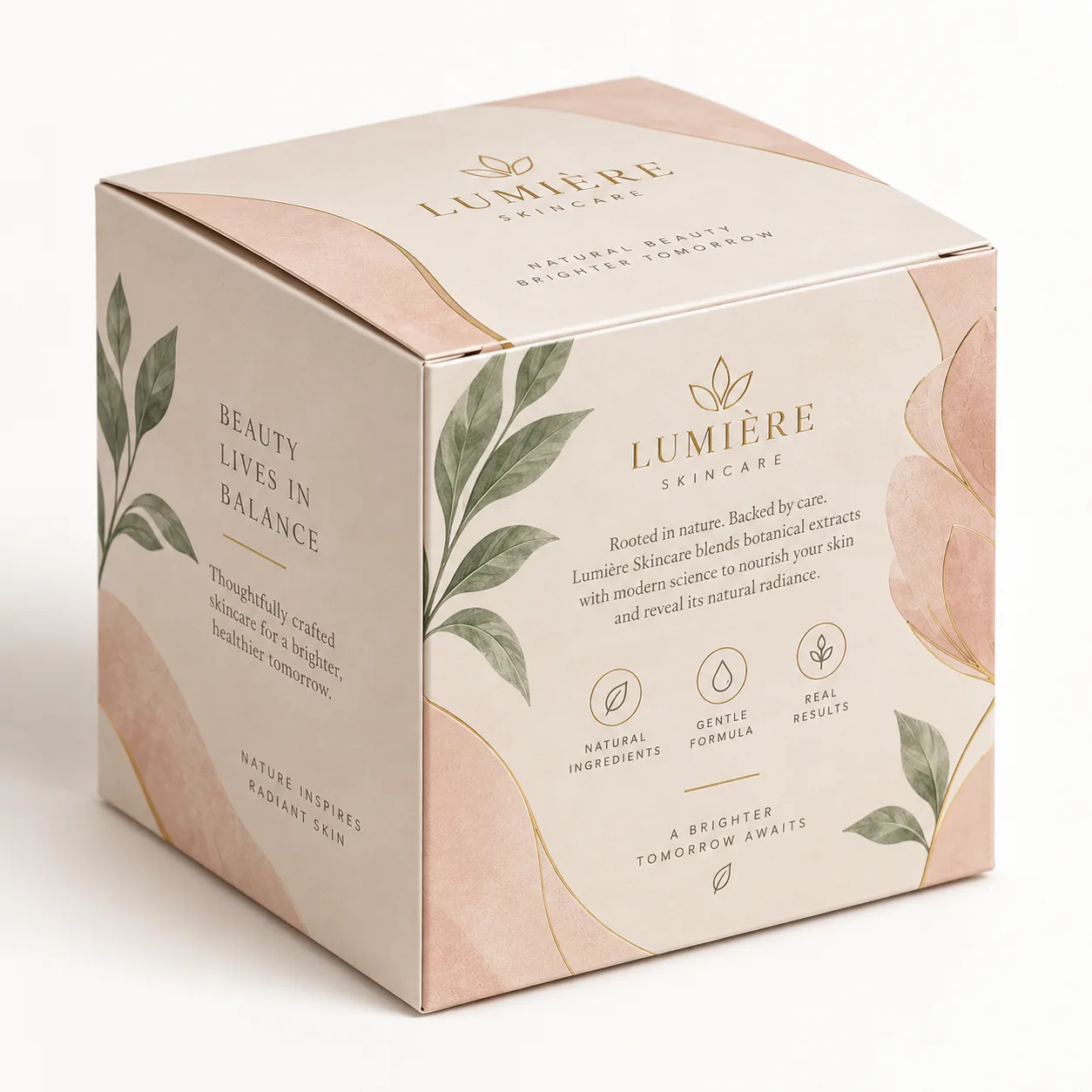 Side View of custom printed face cream sheet box by Boxwaale
