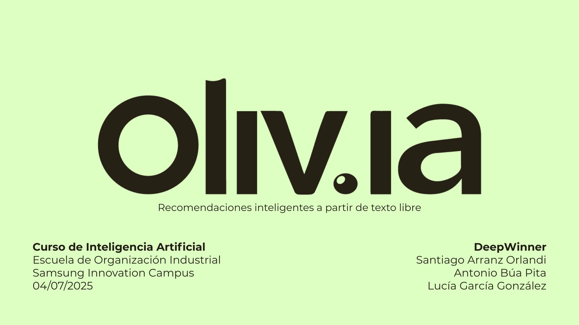 Vista previa de Oliv.ia