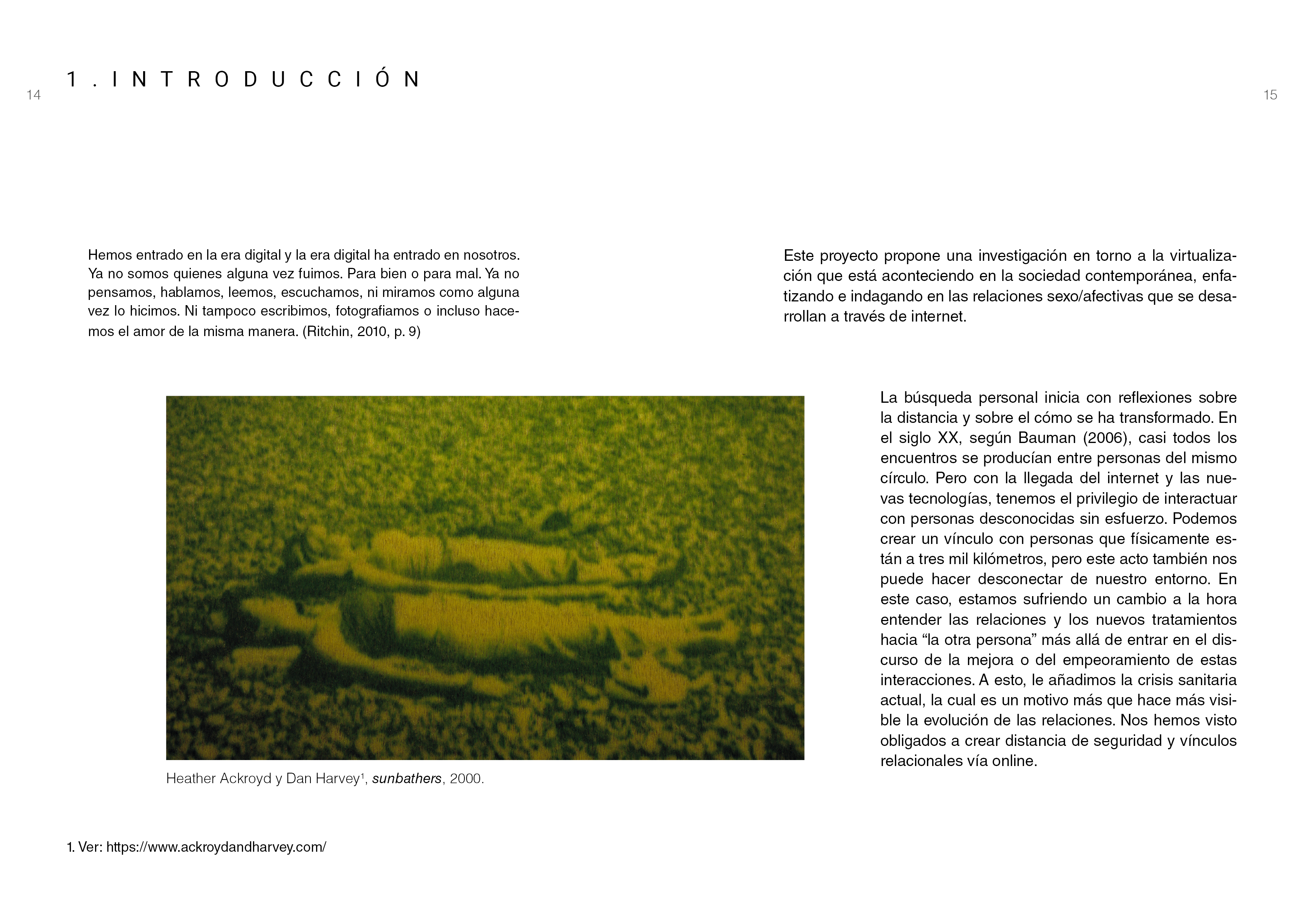 Páginas interiores con cuerpo de texto y retícula