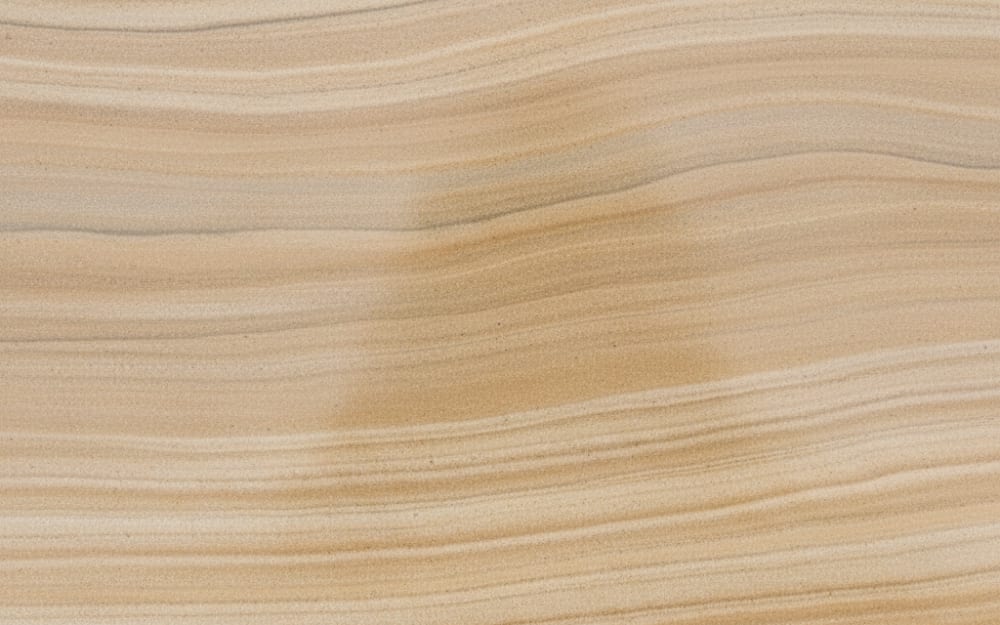 Camel Dust Sandstone sandstone — polished slab surface showing Tan/Beige coloring. Origin: India (Rajasthan). Hardness: 6 Mohs. Acid sensitivity: medium.