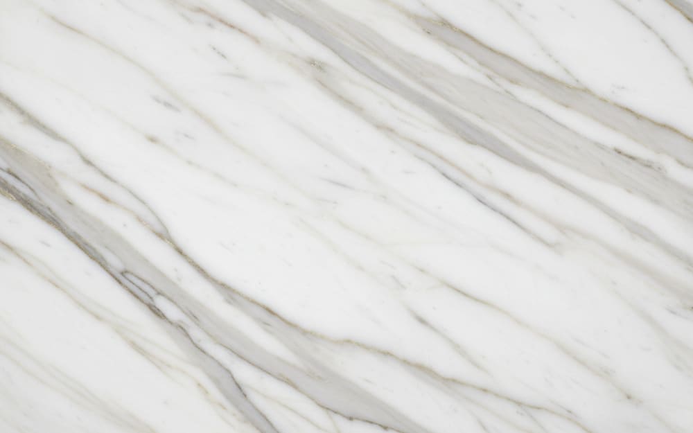 Cippolino Ondulato marble — polished slab surface showing White coloring. Origin: Italy / Greece. Hardness: 3 Mohs. Acid sensitivity: high.