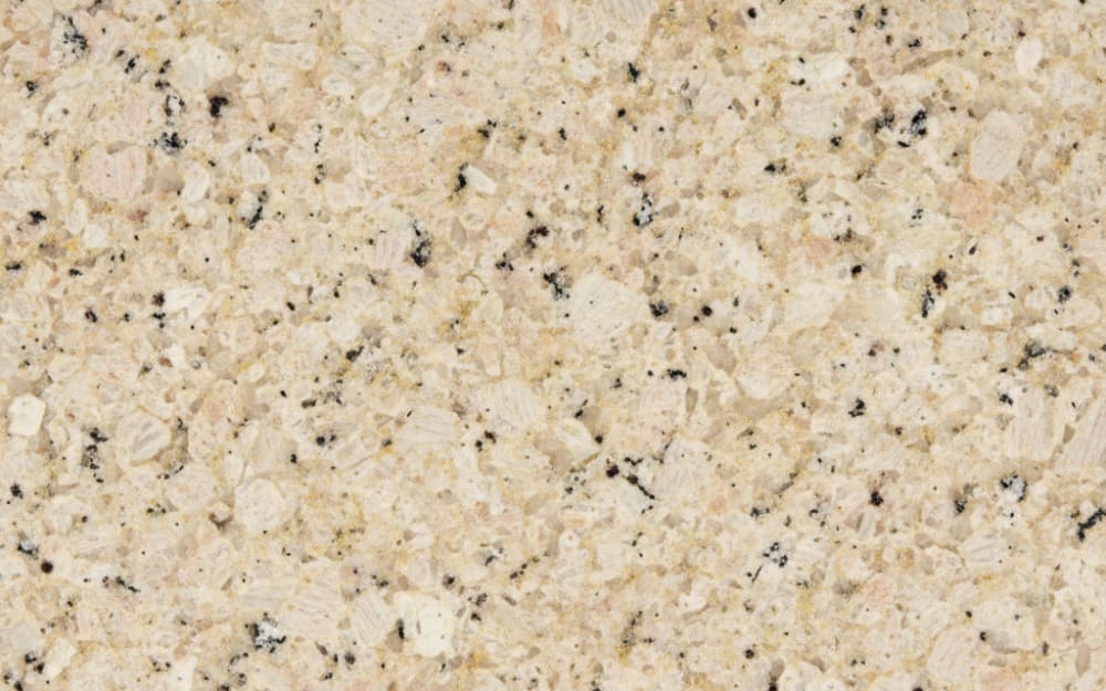 Ivory Brown granite — polished slab surface showing Cream coloring. Origin: India. Hardness: 6 Mohs. Acid sensitivity: none.