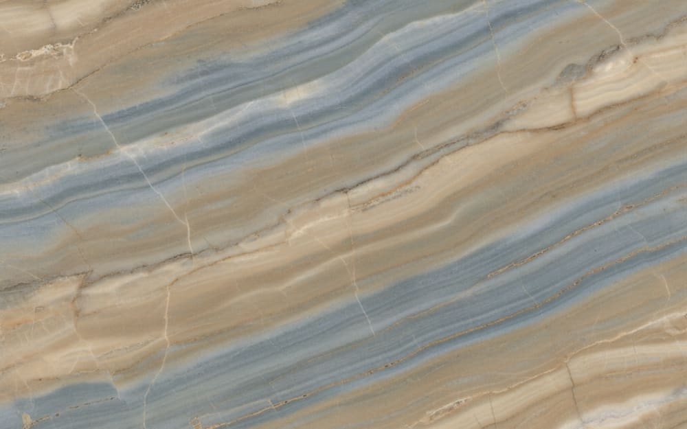 Palissandro Bluette marble — polished slab surface showing Tan/Beige coloring. Origin: Italy. Hardness: 3 Mohs. Acid sensitivity: high.