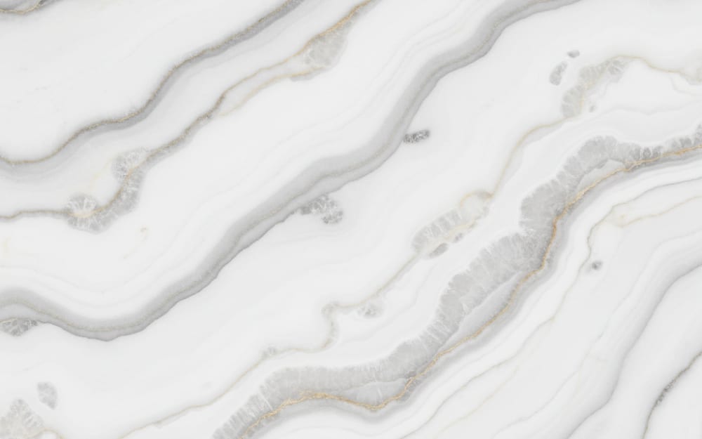 Patagonia quartzite — polished slab surface showing Grey coloring. Origin: Brazil. Hardness: 7 Mohs. Acid sensitivity: low.