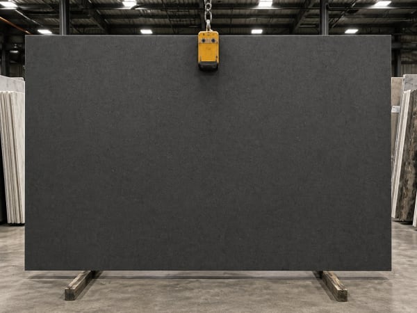 Black Limestone (Hainan Black) limestone polished slab surface texture — Black tones, quarried from China (Hainan)