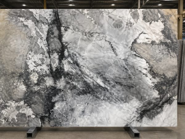 Blue Planet Extra marble polished slab surface texture — Blue tones, quarried from Brazil