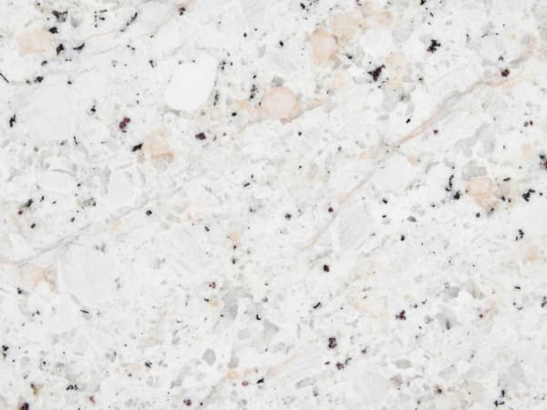 Cascata White granite polished slab surface texture — White tones, quarried from Brazil
