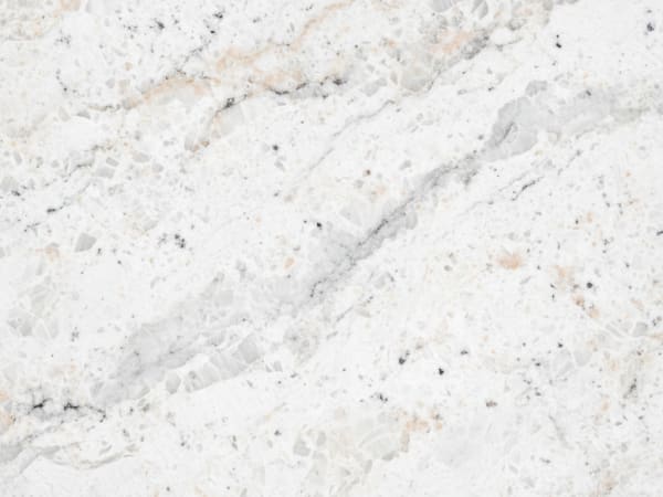 Delicatus White granite polished slab surface texture — White tones, quarried from Brazil