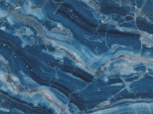 Fusion Blue quartzite polished slab surface texture — Blue tones, quarried from Brazil