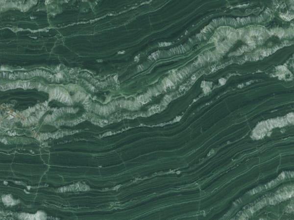 Fusion Green quartzite polished slab surface texture — Green tones, quarried from Brazil