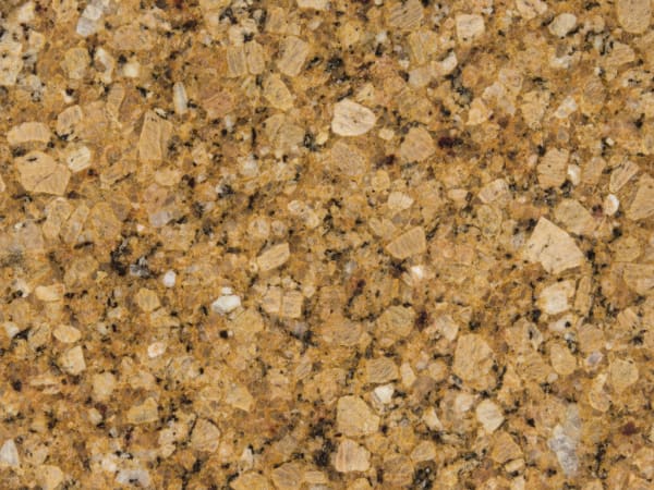 Giallo Fiesta granite polished slab surface texture — Gold/Yellow tones, quarried from Brazil
