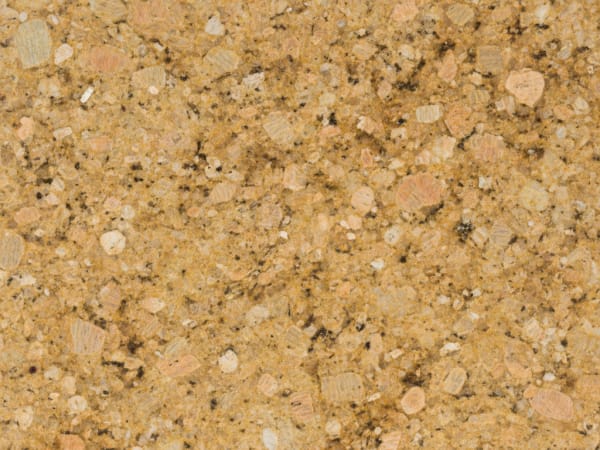 Golden Persa granite polished slab surface texture — Gold/Yellow tones, quarried from Brazil